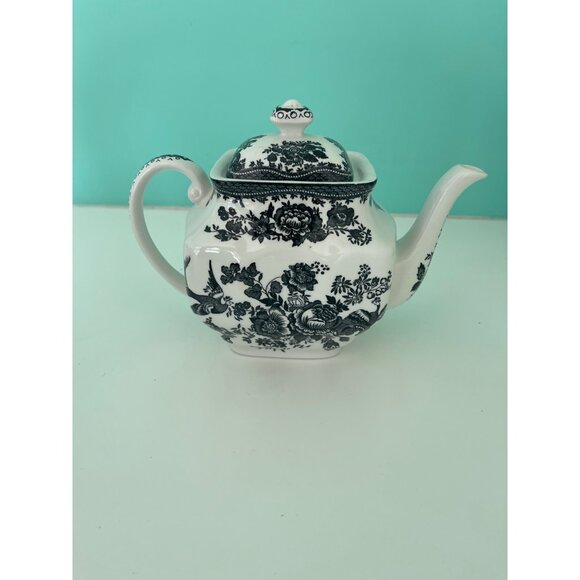 Johnson Brothers Asiatic Pheasant Teapot And Lid Black Collectible - Picture 11 of 11